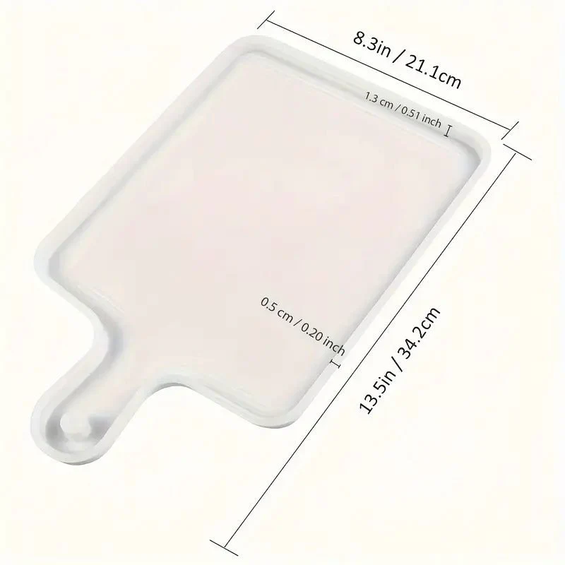 Silicone Mould - 1 x Large Rectangle Handle Tray Mould 33.5cm x 21cm x 0.5cm - Image 3