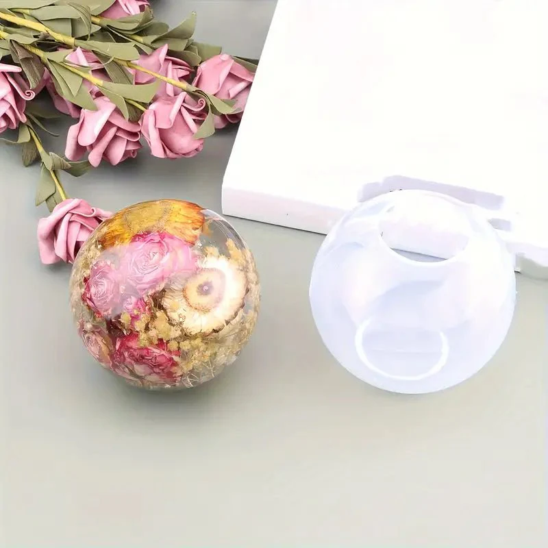Silicone Mould - 1 x Large Round Crystal Ball Sphere Mould 10.3cm - Image 2