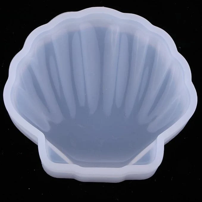 Silicone Mould - 1 x Large Sea Oyster Shell Mould 8cm x 8cm x 2cm - Image 3