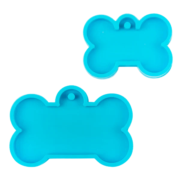 Silicone Mould - 1 x Large & Small Dog Bone Pet Tag Mould