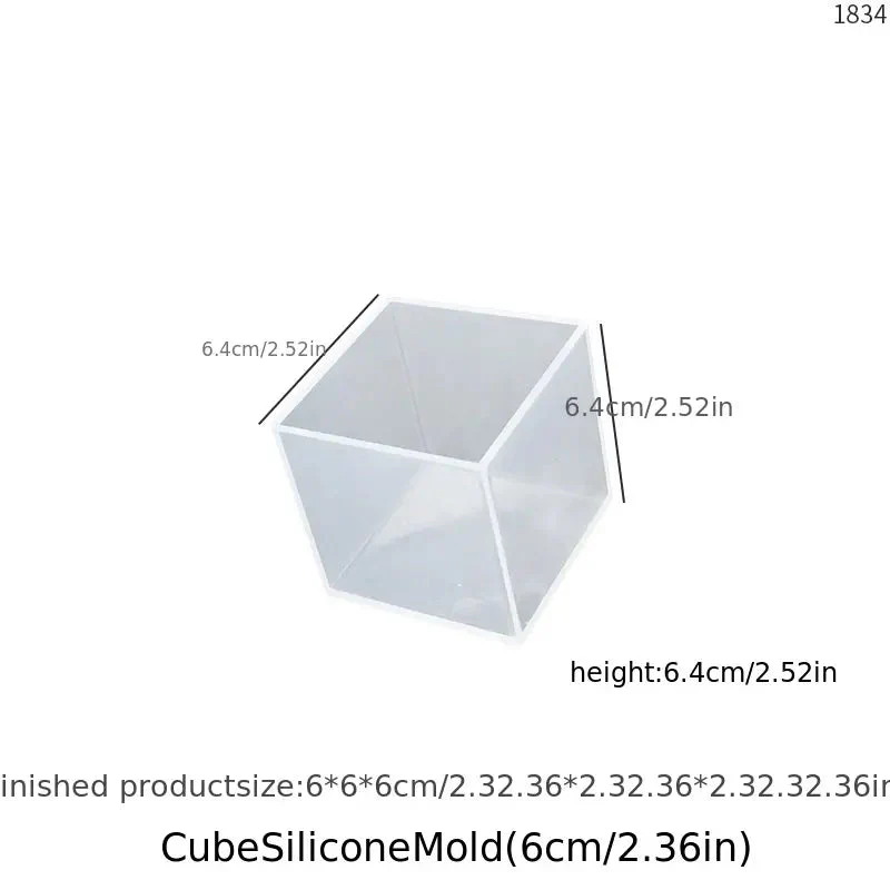 Silicone Mould - 1 x Medium Cube Mould 6cm - Image 4