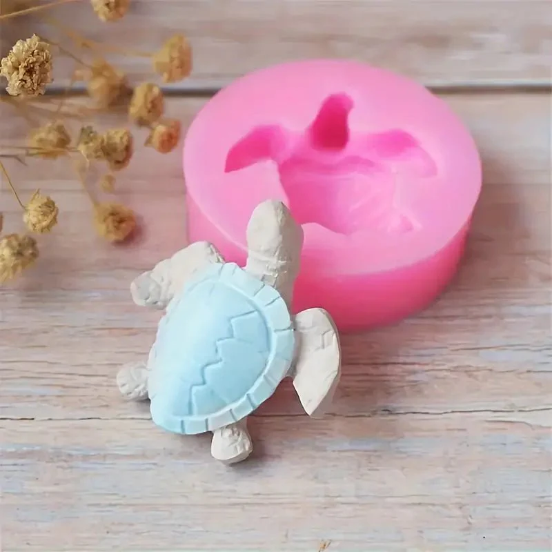 Silicone Mould - 1 x Mini 3D Sea Turtle Mould 4.7cm x 4.7cm - Image 4