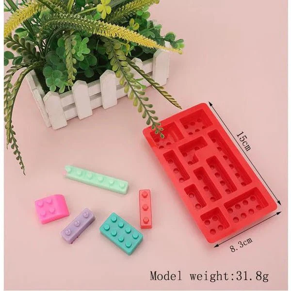 Silicone Mould - 1 x Red Block Bricks Mould 15cm x 8.3cm - Image 3