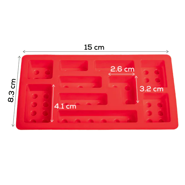 Silicone Mould - 1 x Red Block Bricks Mould 15cm x 8.3cm - Image 4