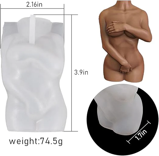 Silicone Mould - 1 x Silicone 3D Female Body Torso Mould - Image 2