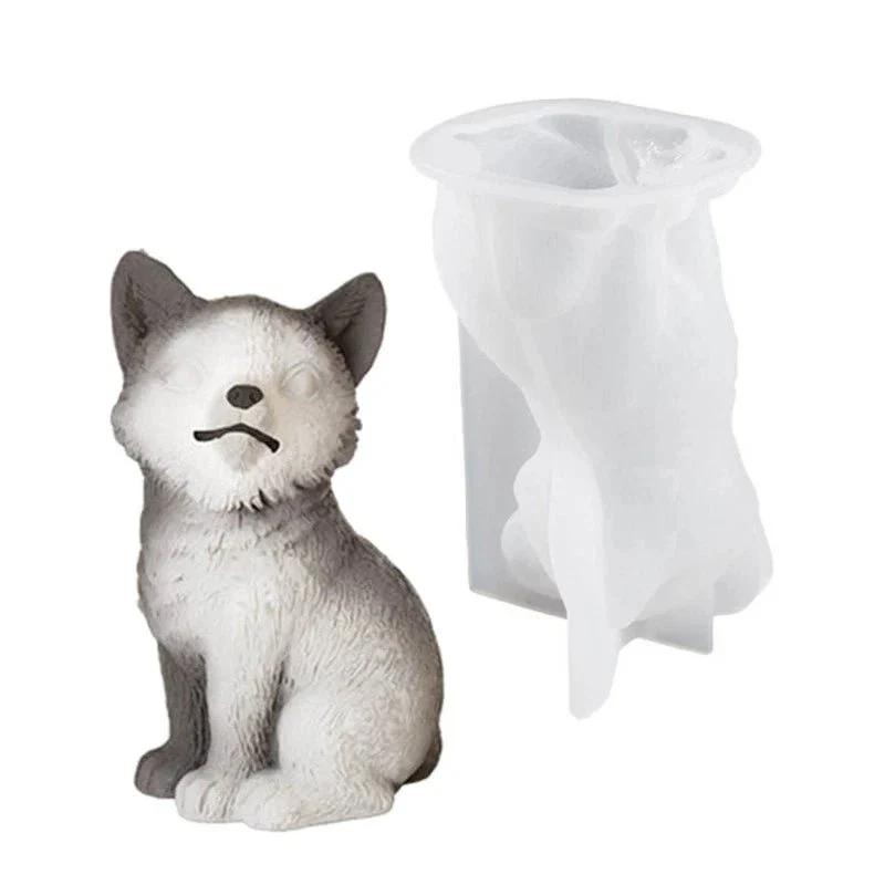 Silicone Mould - 1 x Silicone 3D Fox Wolf Mould - Image 2