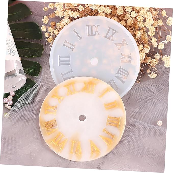 Silicone Mould - 1 x Silicone Roman Numeral Clock Face Mould
