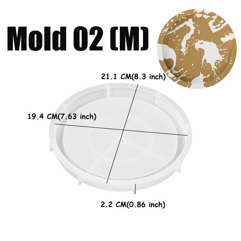 Silicone Mould - 1 x Silicone Round Plate Mould - Image 3