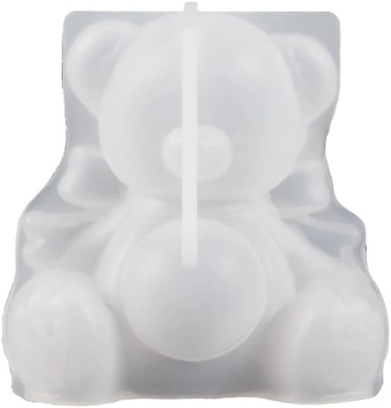 Silicone Mould - 1 x Silicone Sitting 3D Bear with Heart Mould - Image 3