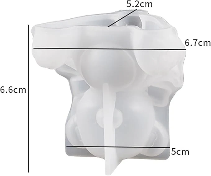 Silicone Mould - 1 x Silicone Sitting 3D Bear with Heart Mould - Image 4