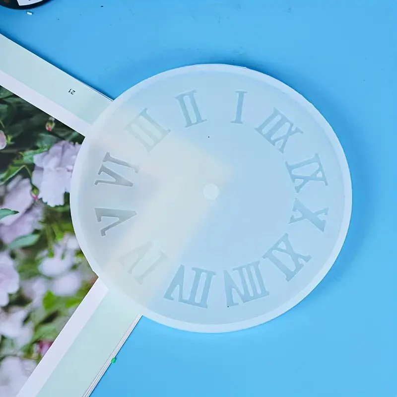 Silicone Mould - 1 x Small Clock Face Roman Numerals Mould 15.5cm - Image 2