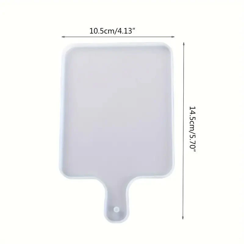 Silicone Mould - 1 x Small Rectangle Handle Tray Coaster Mould 14.5cm x 10.5cm - Image 2