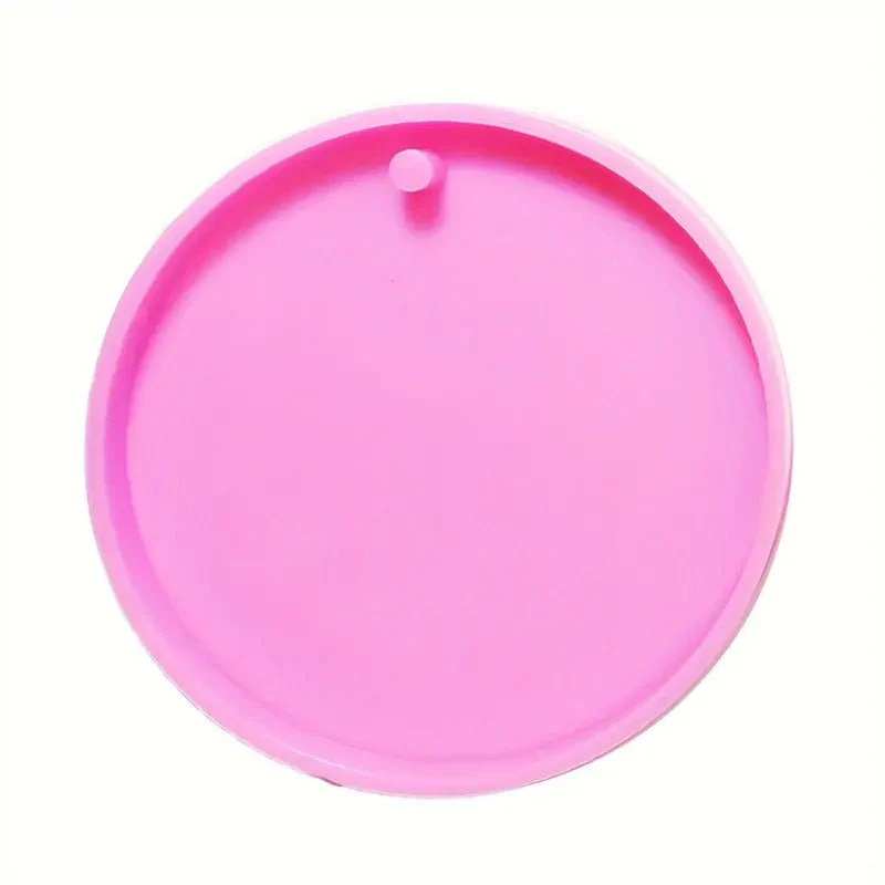 Silicone Mould - 1 x Small Round Keyring Tag 5cm - Image 2