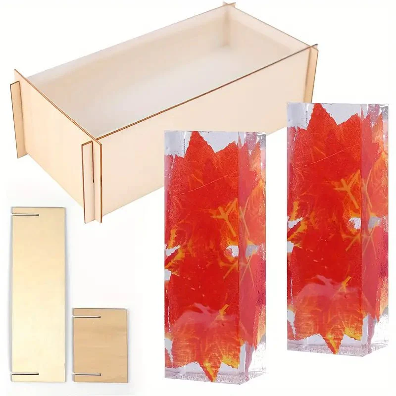 Silicone Mould - 1 x Deep Rectangle Cuboid with Casing Mould 18.1cm x 6cm x 8cm