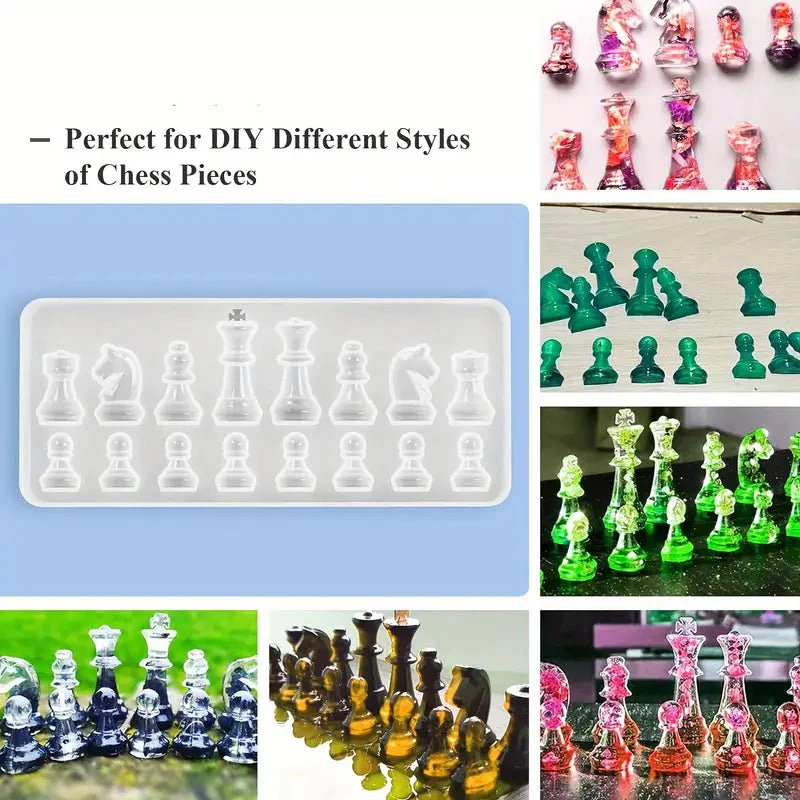 Silicone Mould - Chess Pieces 22.4cm x 8.5cm