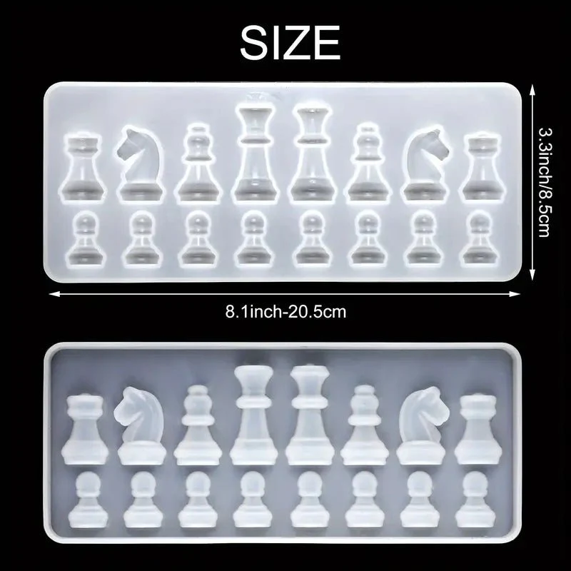 Silicone Mould - Chess Pieces 22.4cm x 8.5cm - Image 3