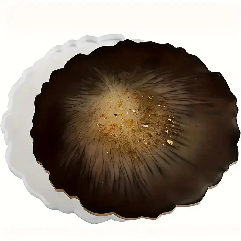 Silicone Mould - Large Geode Coaster 12cm x 12cm x 1cm - Image 2