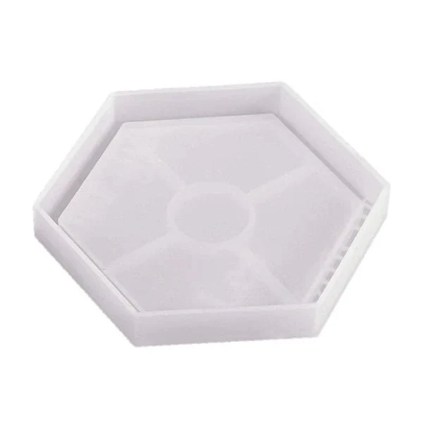 Silicone Mould - Hexagon Edged Coaster 9.5cm x 11cm x 1.5cm - Image 3