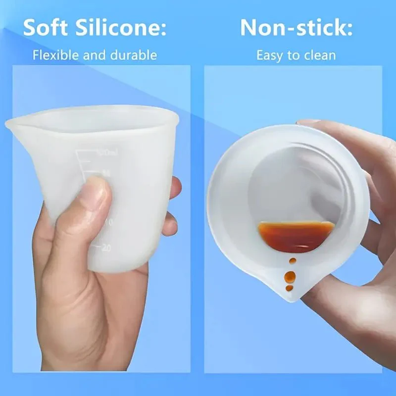 Silicone Reusable Resin Mixing Set - 3 x Cups & 1 x Silicone Stir Stick - Image 3