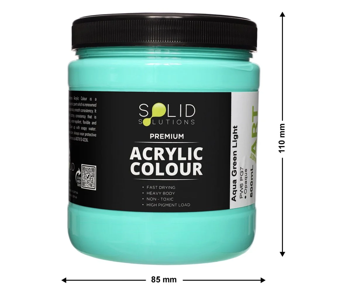 Acrylic Paint | Aqua Green Light - 500ml - Image 3