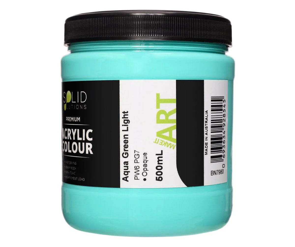 Acrylic Paint | Aqua Green Light - 500ml - Image 4