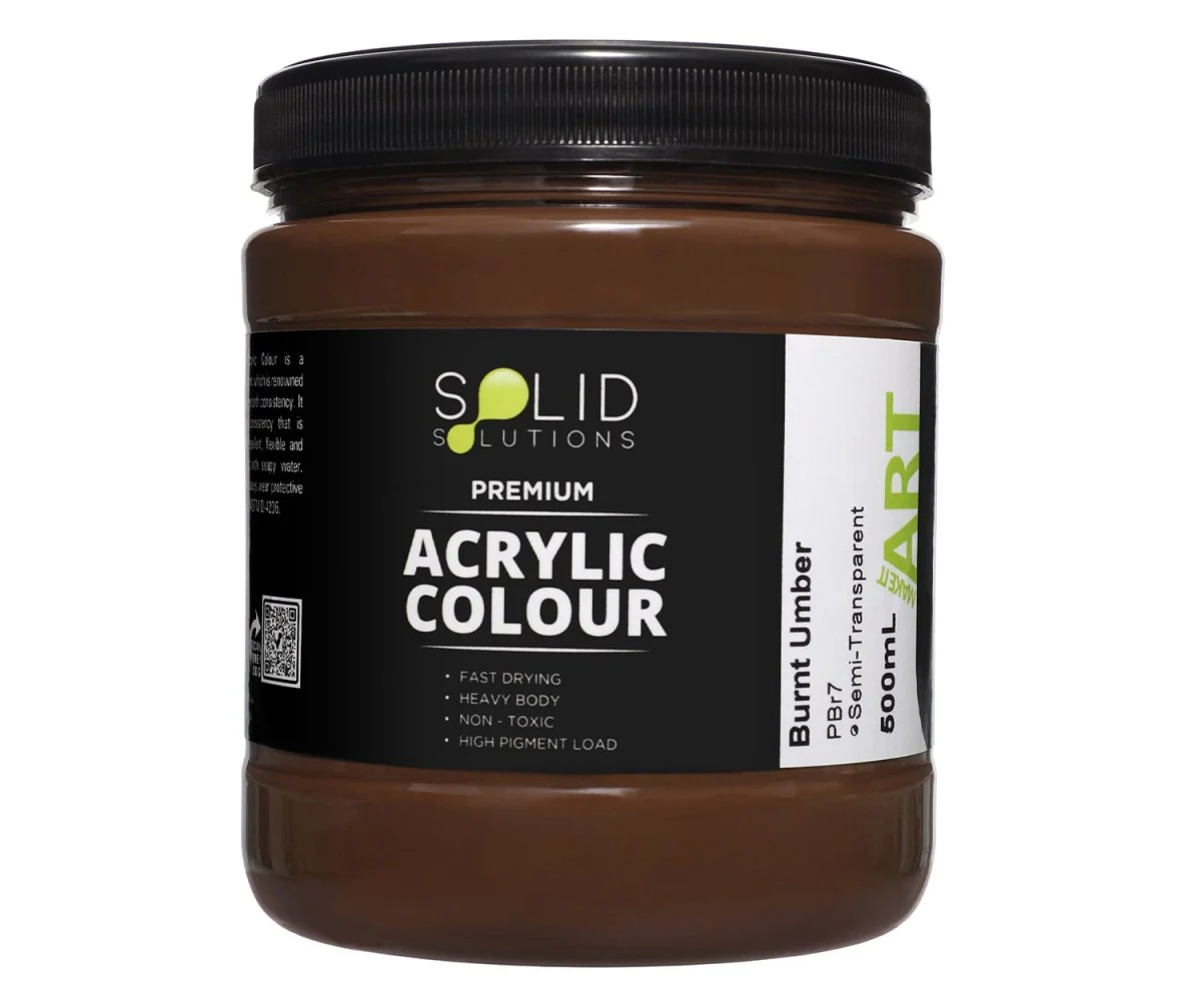 Acrylic Paint | Burnt Umber - 500ml