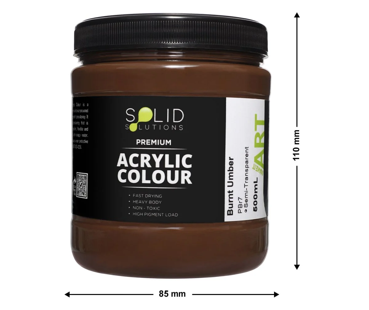 Acrylic Paint | Burnt Umber - 500ml - Image 4