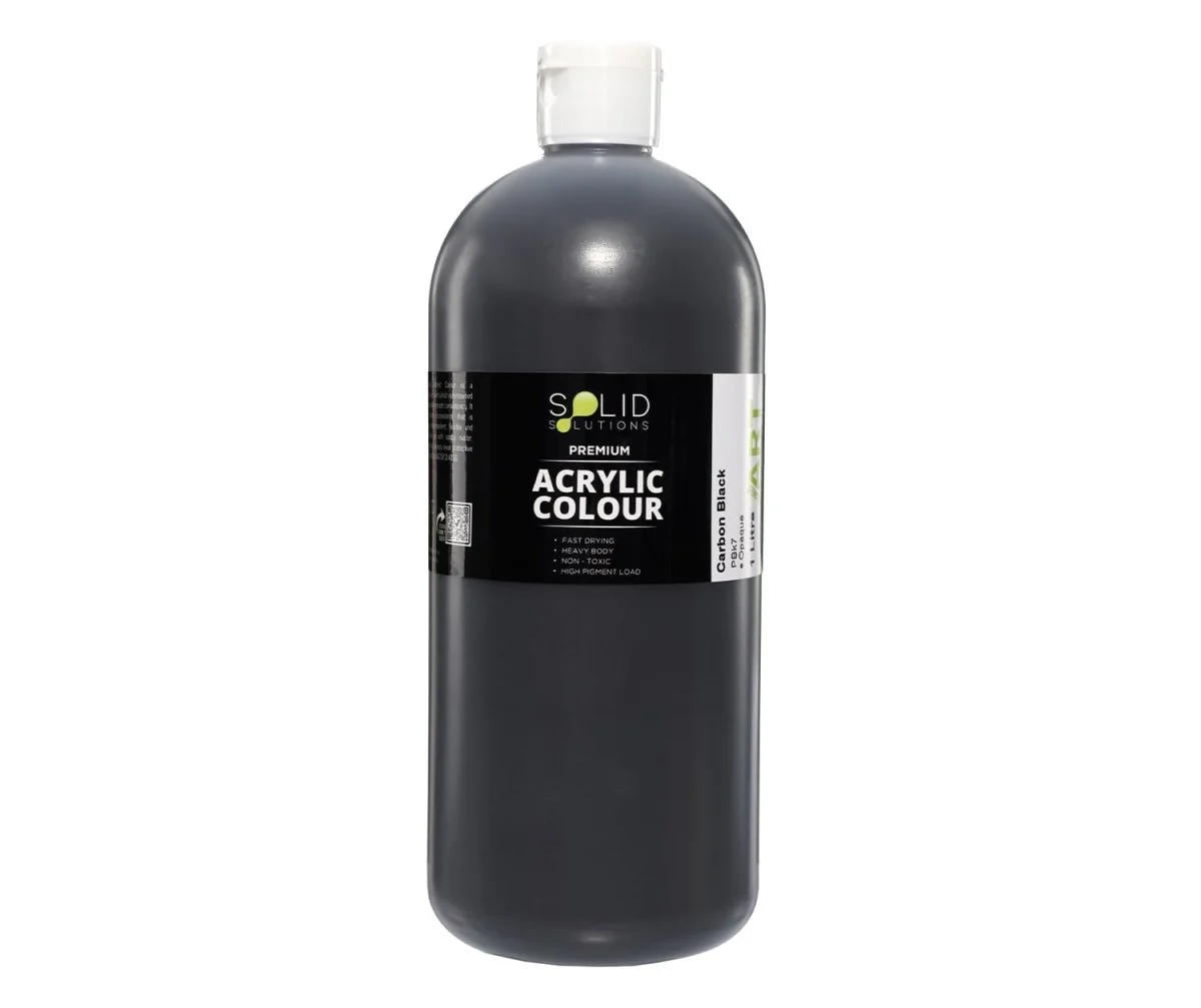 Acrylic Paint | Carbon Black - 1 Litre