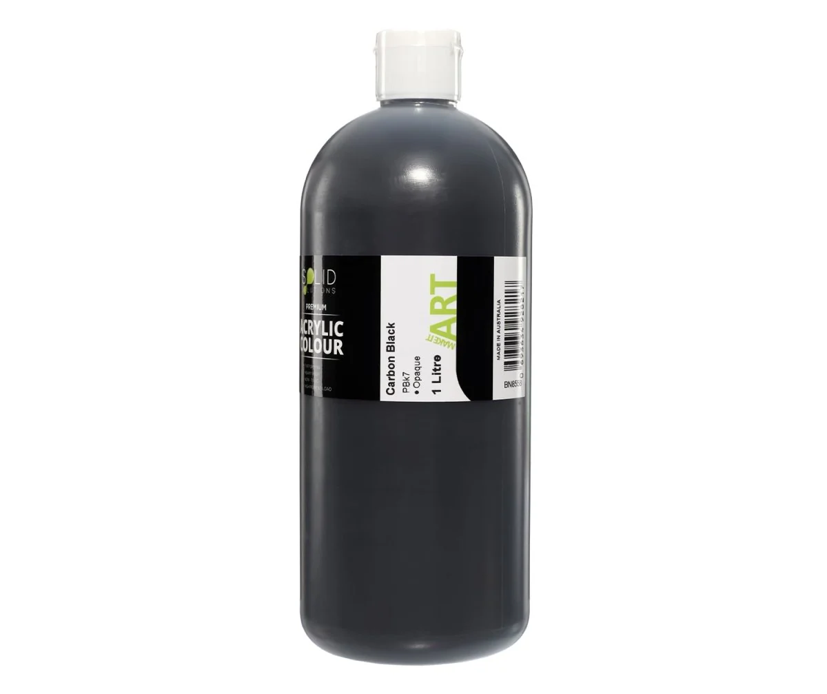 Acrylic Paint | Carbon Black - 1 Litre - Image 3