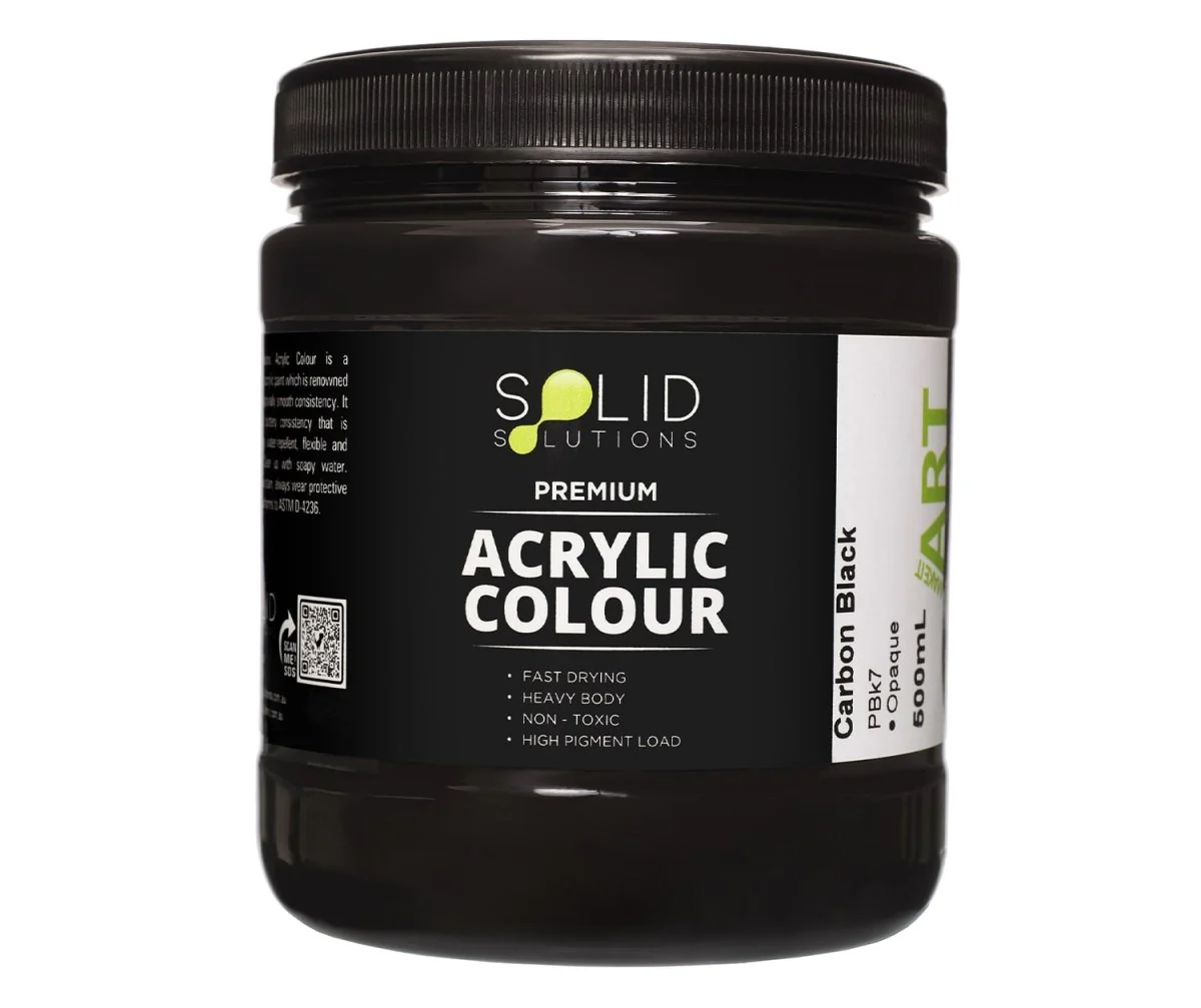 Acrylic Paint | Carbon Black - 500ml