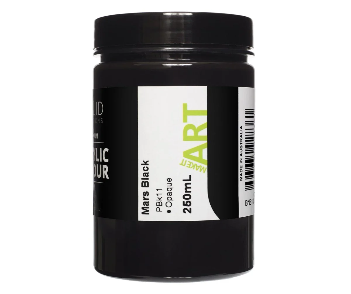 Acrylic Paint | Mars Black - 250ml - Image 3