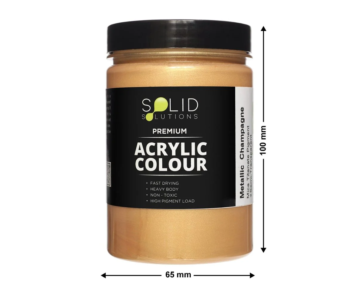 Acrylic Paint | Metallic Champagne - 250ml - Image 4