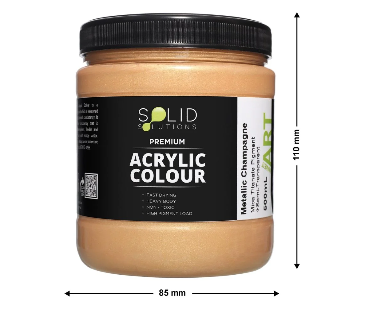 Acrylic Paint | Metallic Champagne - 500ml - Image 3