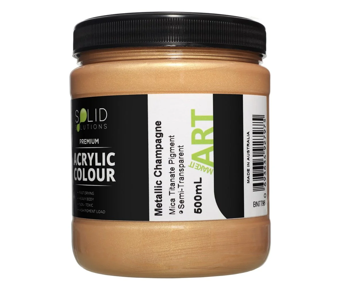 Acrylic Paint | Metallic Champagne - 500ml - Image 4