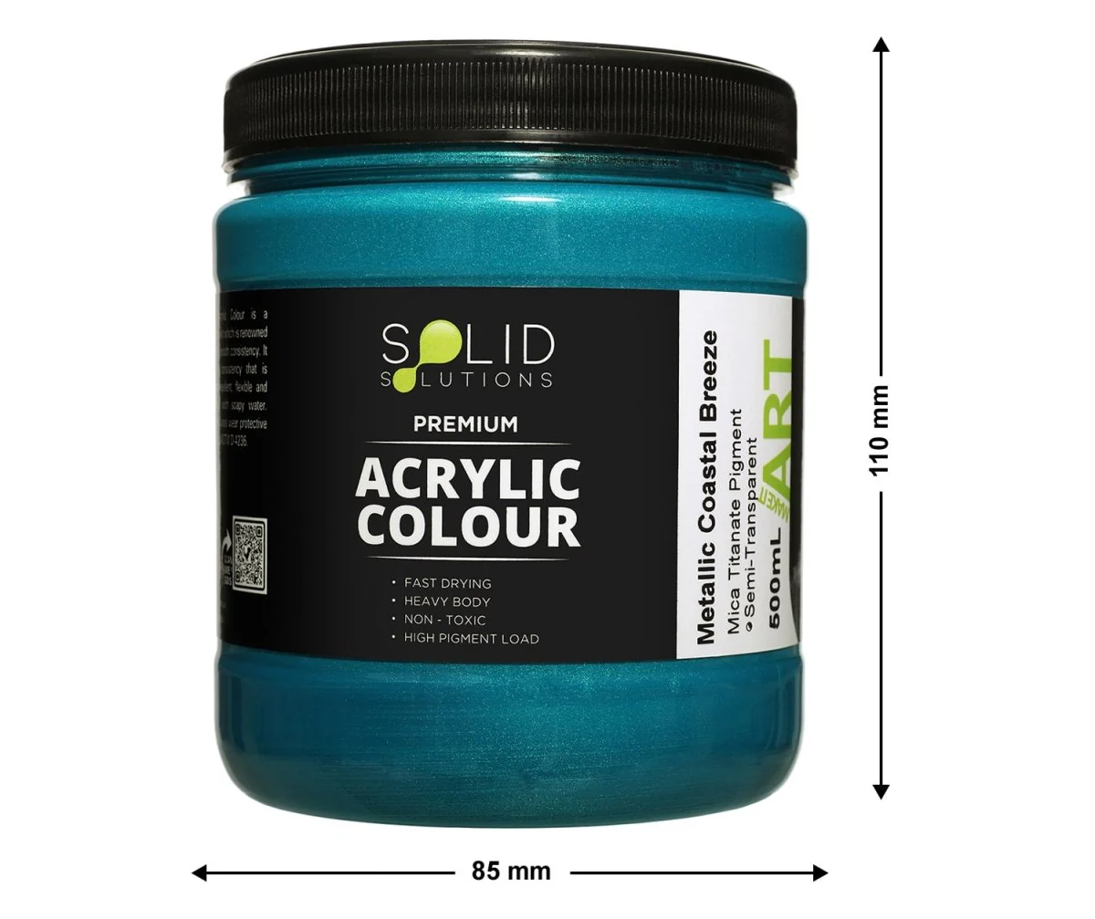 Acrylic Paint | Metallic Coastal Breeze - 500ml - Image 3