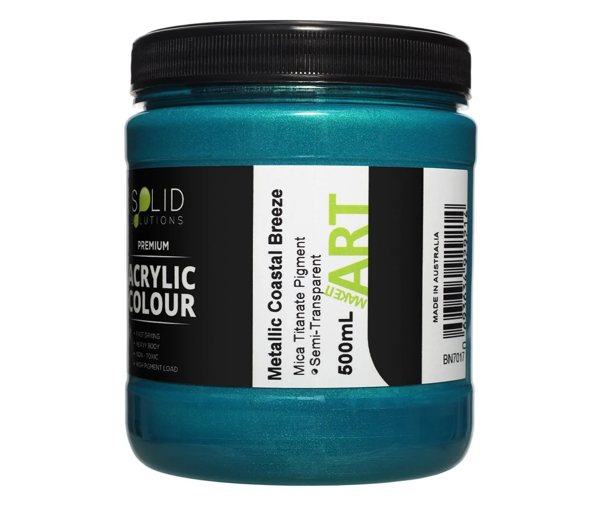 Acrylic Paint | Metallic Coastal Breeze - 500ml - Image 4