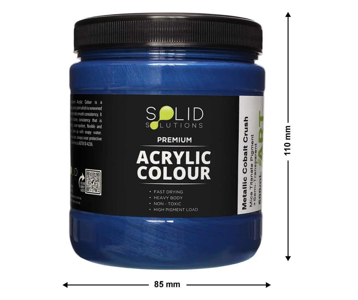Acrylic Paint | Metallic Cobalt Crush - 500ml - Image 3