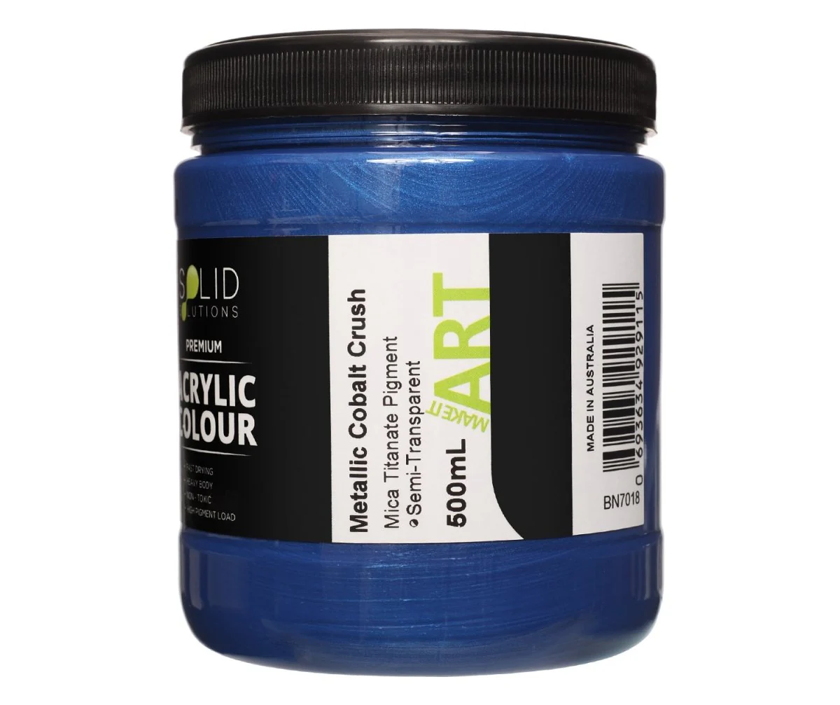 Acrylic Paint | Metallic Cobalt Crush - 500ml - Image 4