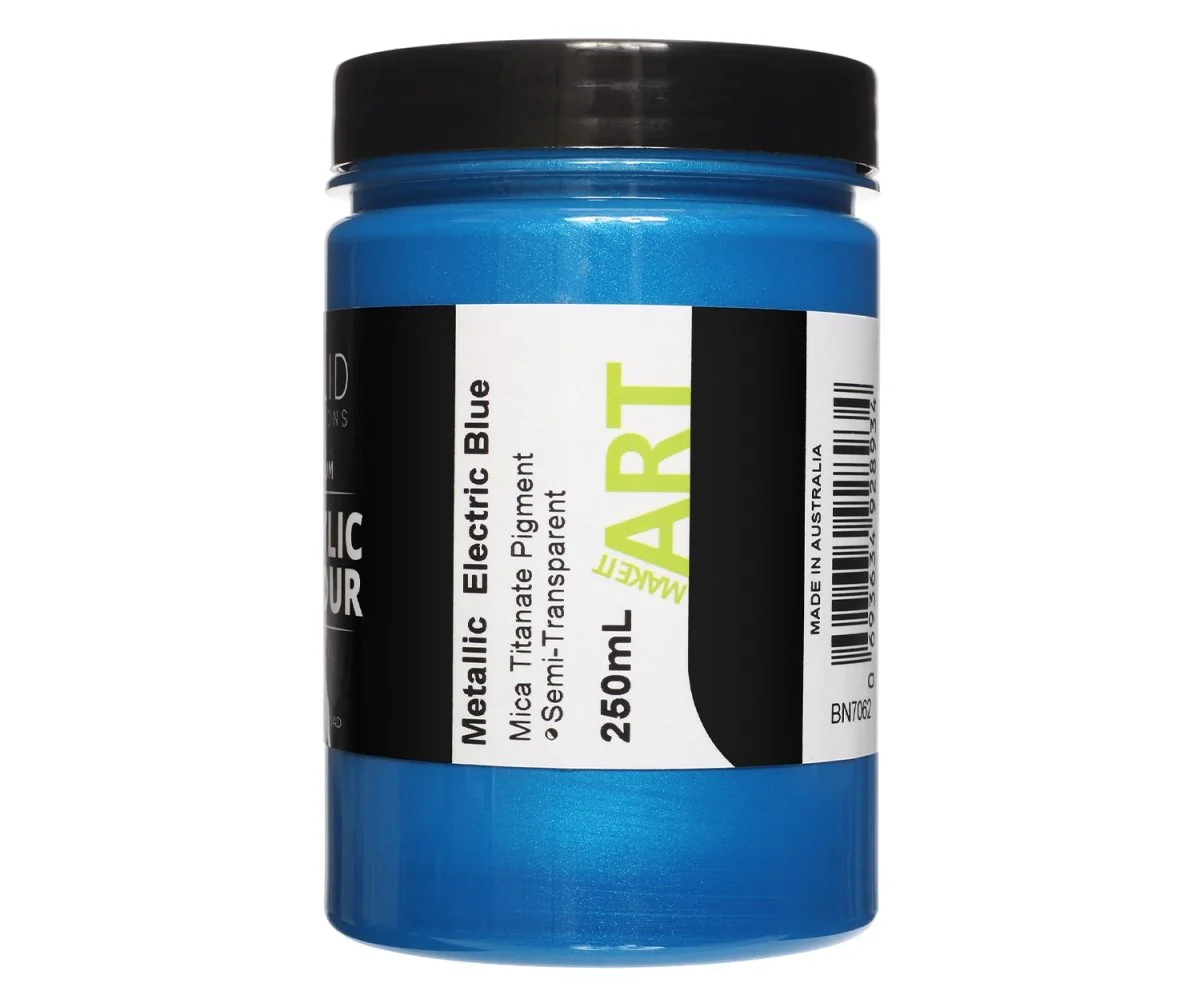 Acrylic Paint | Metallic Electric Blue - 250ml - Image 3