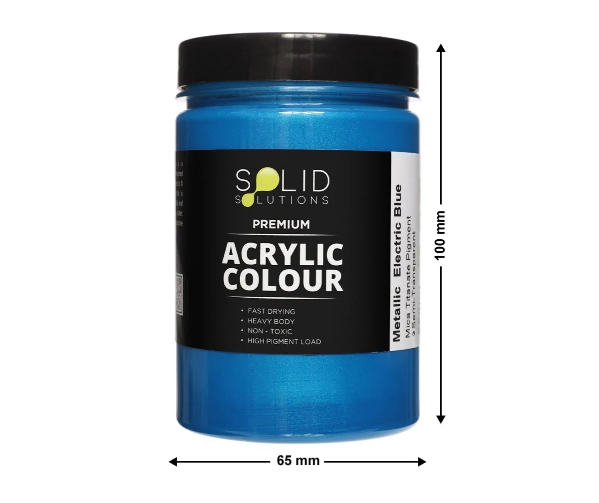 Acrylic Paint | Metallic Electric Blue - 250ml - Image 4