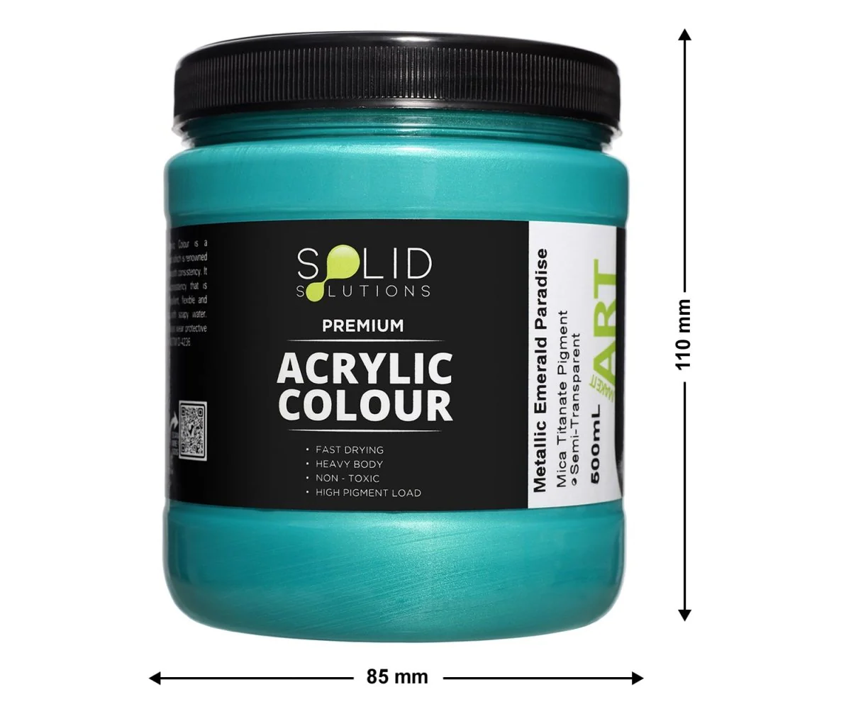 Acrylic Paint | Metallic Emerald Paradise - 500ml - Image 3