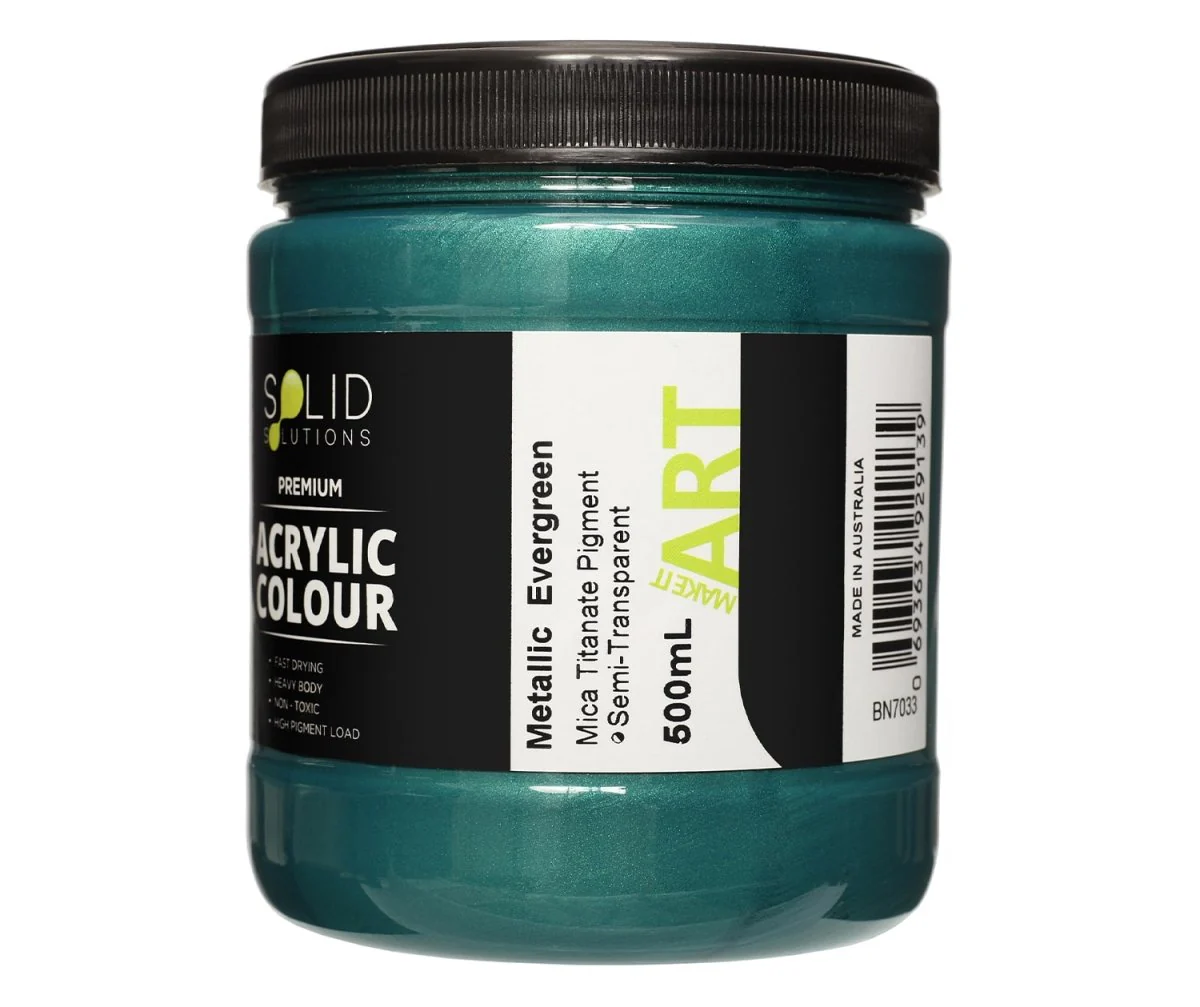 Acrylic Paint | Metallic Evergreen - 500ml - Image 4