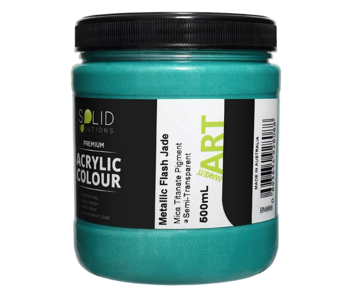 Acrylic Paint | Metallic Flash Jade - 500ml - Image 3