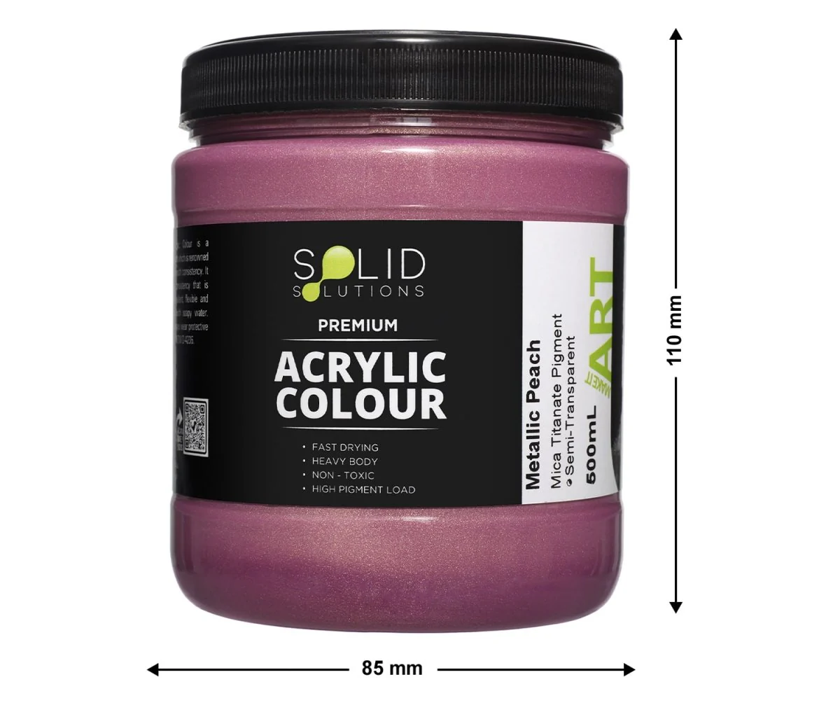 Acrylic Paint | Metallic Peach - 500ml - Image 3