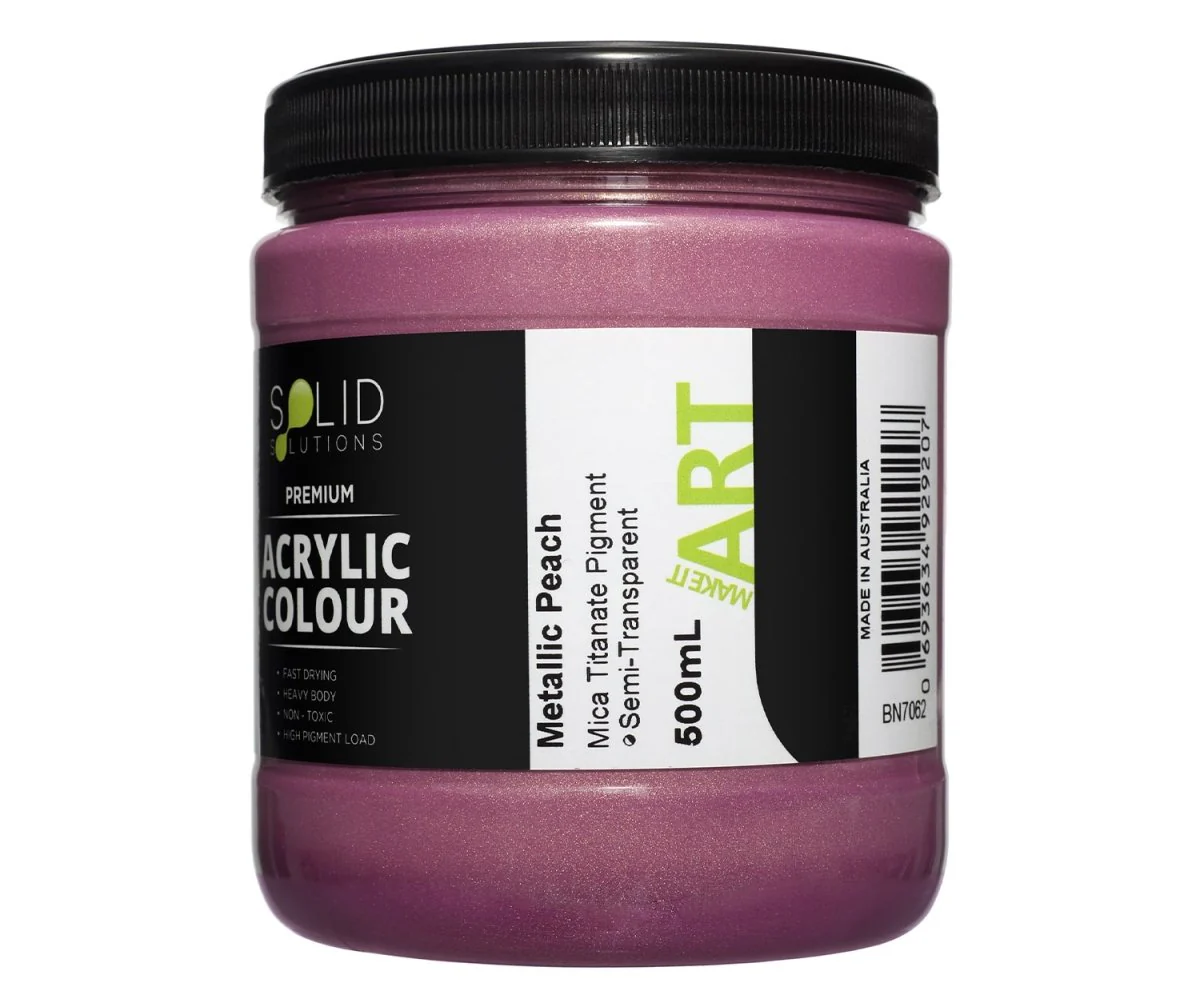 Acrylic Paint | Metallic Peach - 500ml - Image 4
