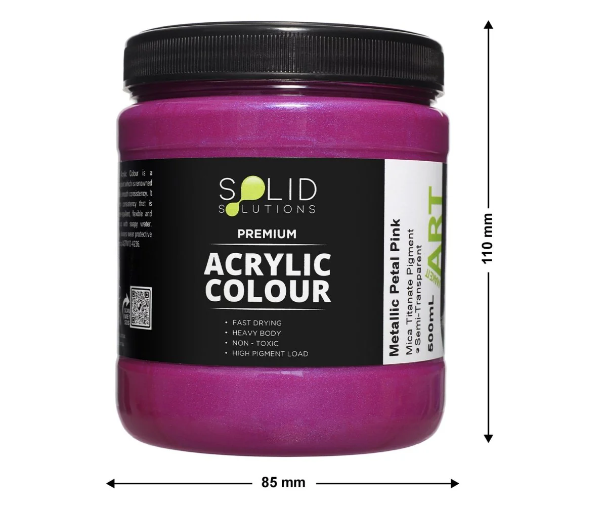Acrylic Paint | Metallic Petal Pink - 500ml - Image 3