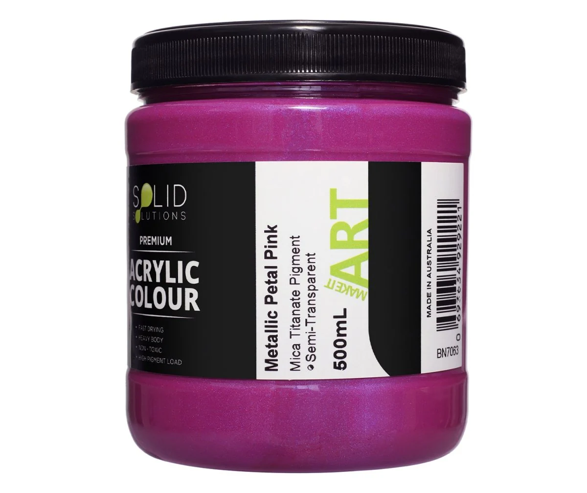 Acrylic Paint | Metallic Petal Pink - 500ml - Image 4