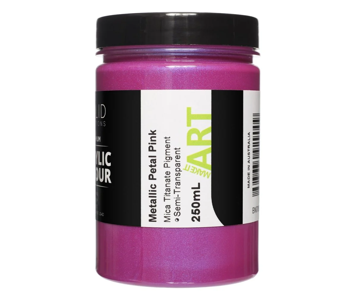 Acrylic Paint | Metallic Petal Pink - 250ml - Image 3