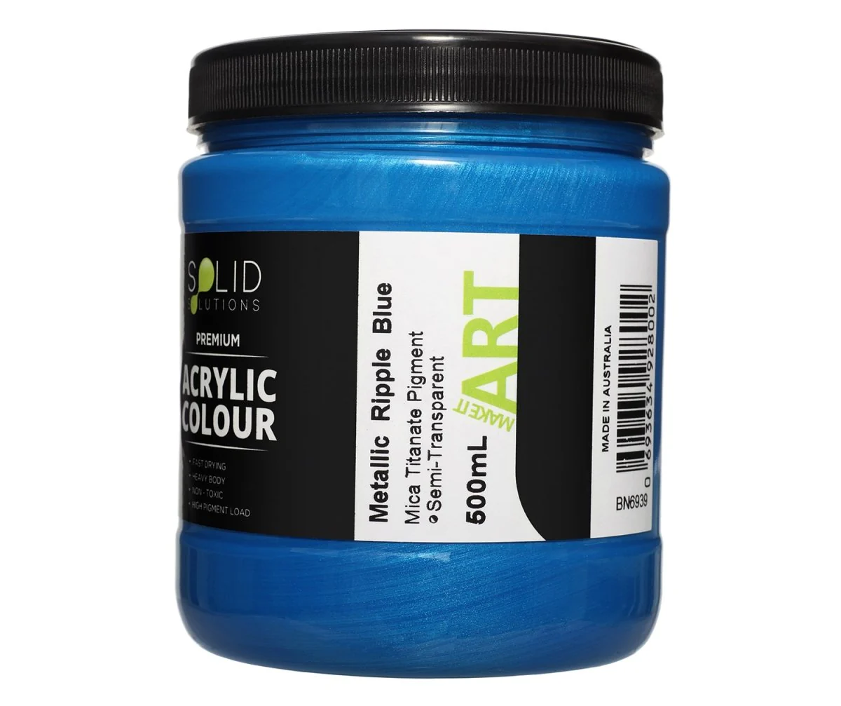 Acrylic Paint | Metallic Ripple Blue - 500ml - Image 4