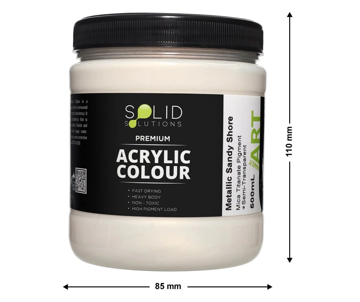 Acrylic Paint | Metallic Sandy Shore - 500ml - Image 3